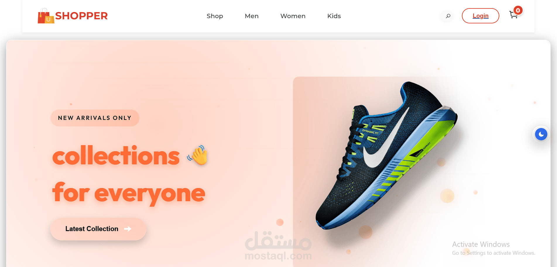 متجر إلكتروني كامل بلوحة تحكم إدارية – MERN Stack