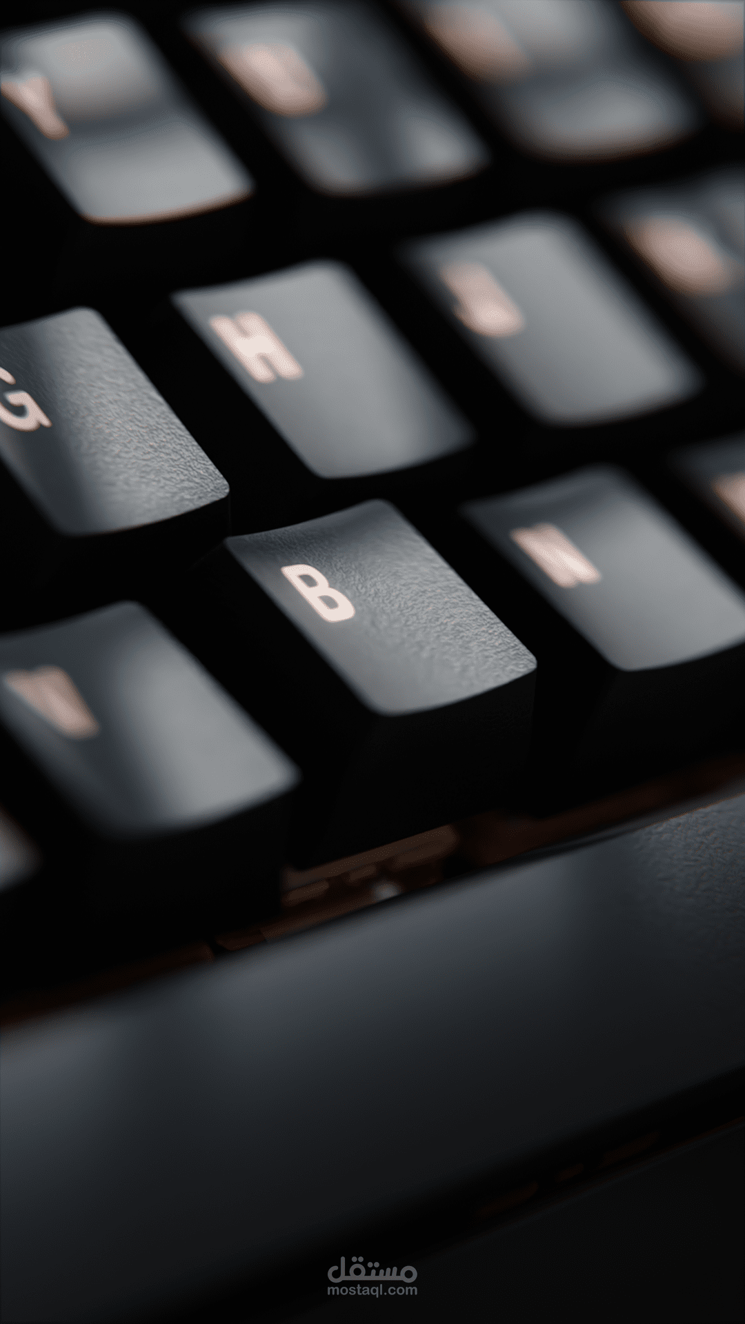 الإضاءة والانعكاسات في تصميم ثلاثي الأبعاد للكيبورد