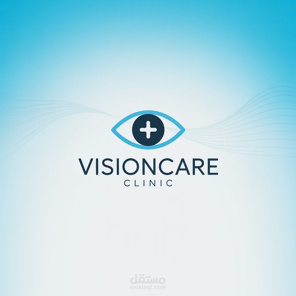 شعار مميز لعيادة طبية خاصة بالعيون (VisionCare Clinic)