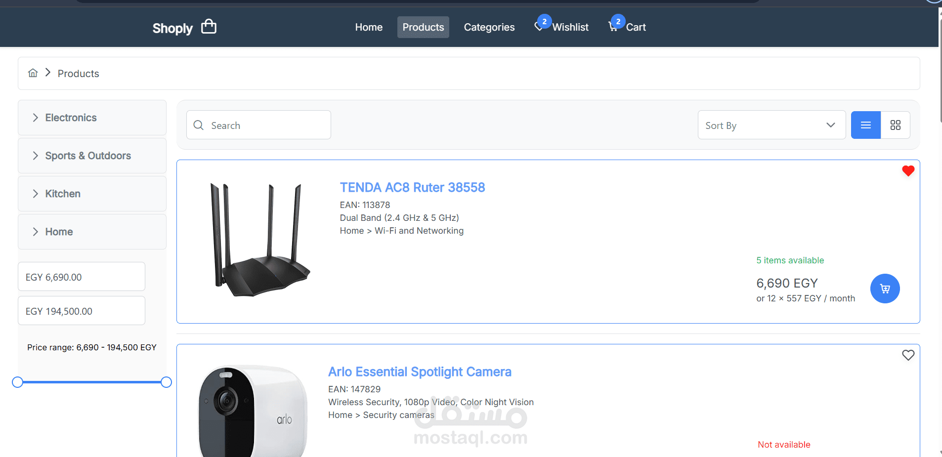 E-Commerce WebShop