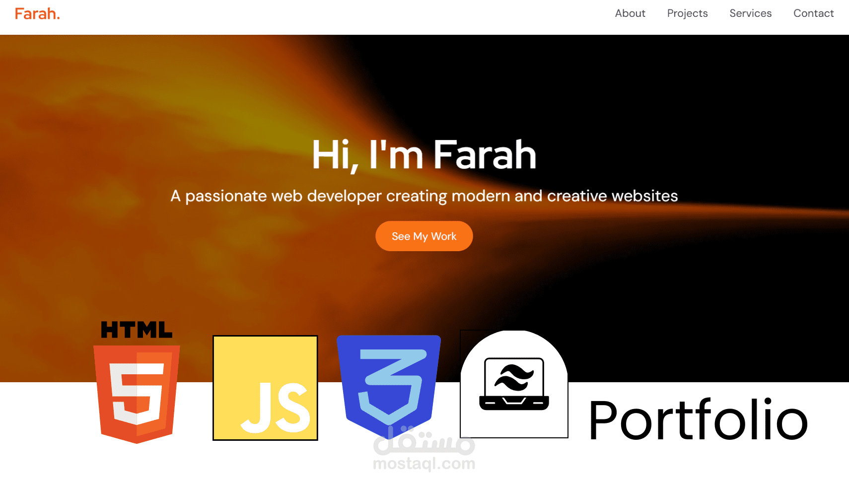 تصميم موقع Portfolio احترافي يعكس هويتك ويُبرز أعمالك