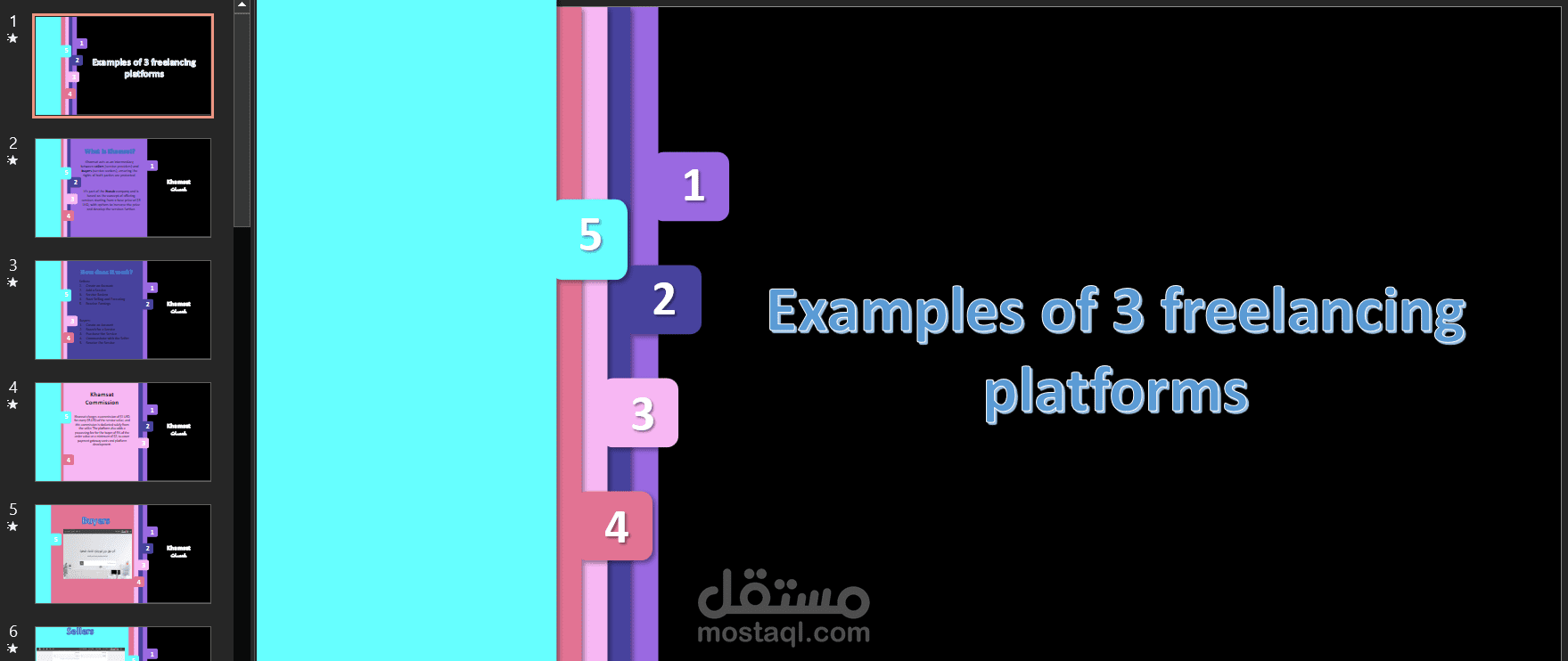 عمل عروض تقديمية ديناميكية واحترافية