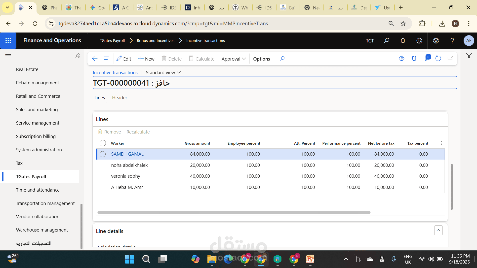 إدارة الحوافز والمكافآت على نظام Microsoft Dynamics 365 Payroll