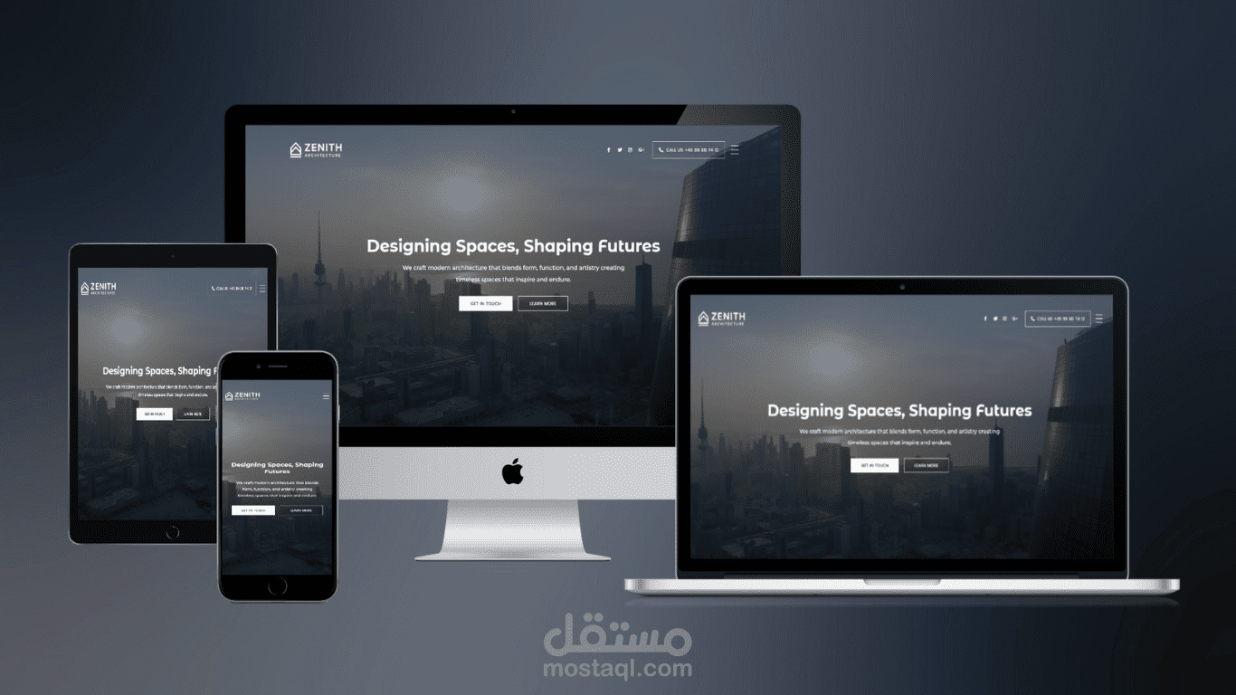 موقع تعريفي لشركة تصميمات هندسية