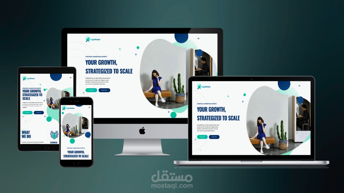 موقع تعريفي لشركة استشارات تسويقية
