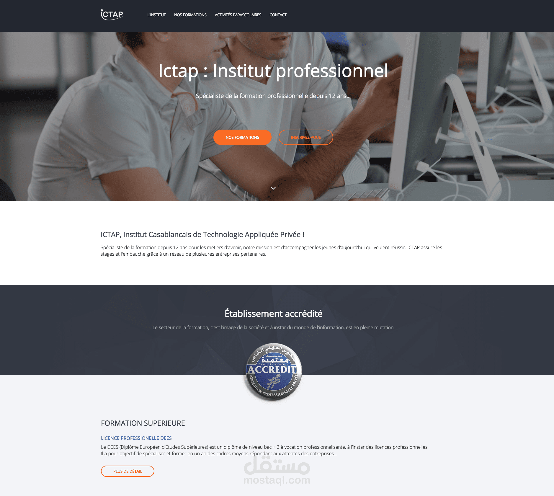 موقع مؤسسة ICTAP