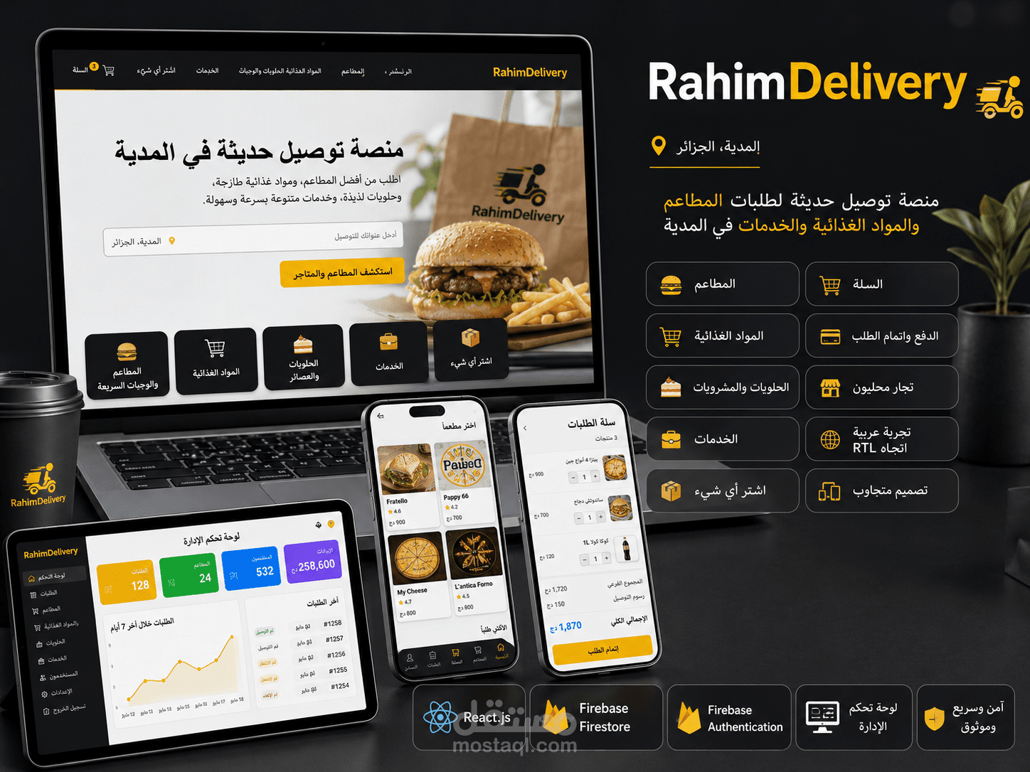 موقع إلكتروني لتوصيل الطعام وتنفيذ مختلف الخدمات بالجزائر