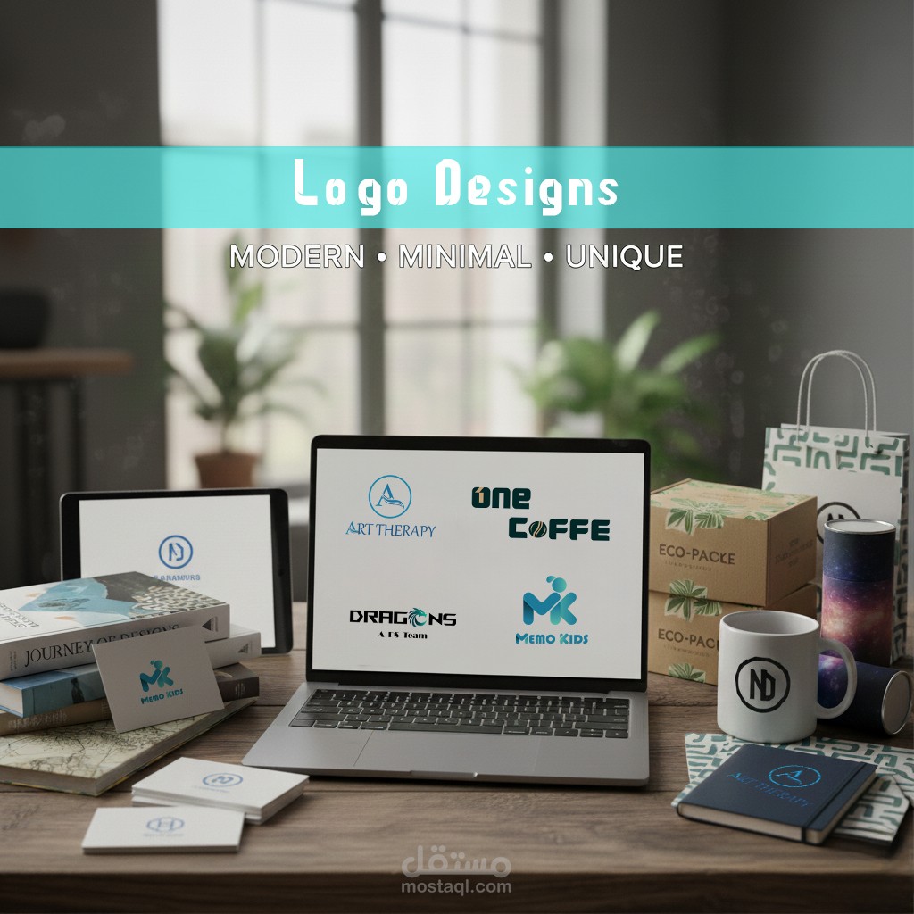 الشعارات والهوية البصرية (Logos & Brand Identity)