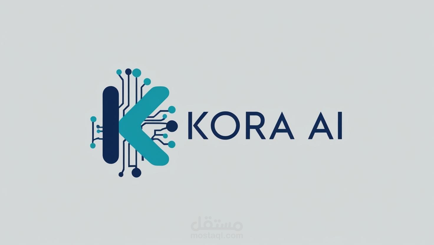 شعار ل موقع الكتروني بعنوان Kora هادئ ومميز