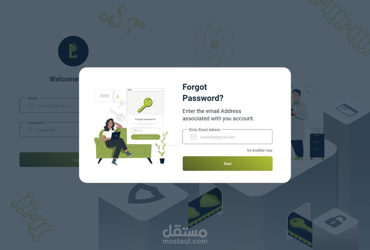 تصميم لوحة تحكم خاصة بنظام إدارة العيادات