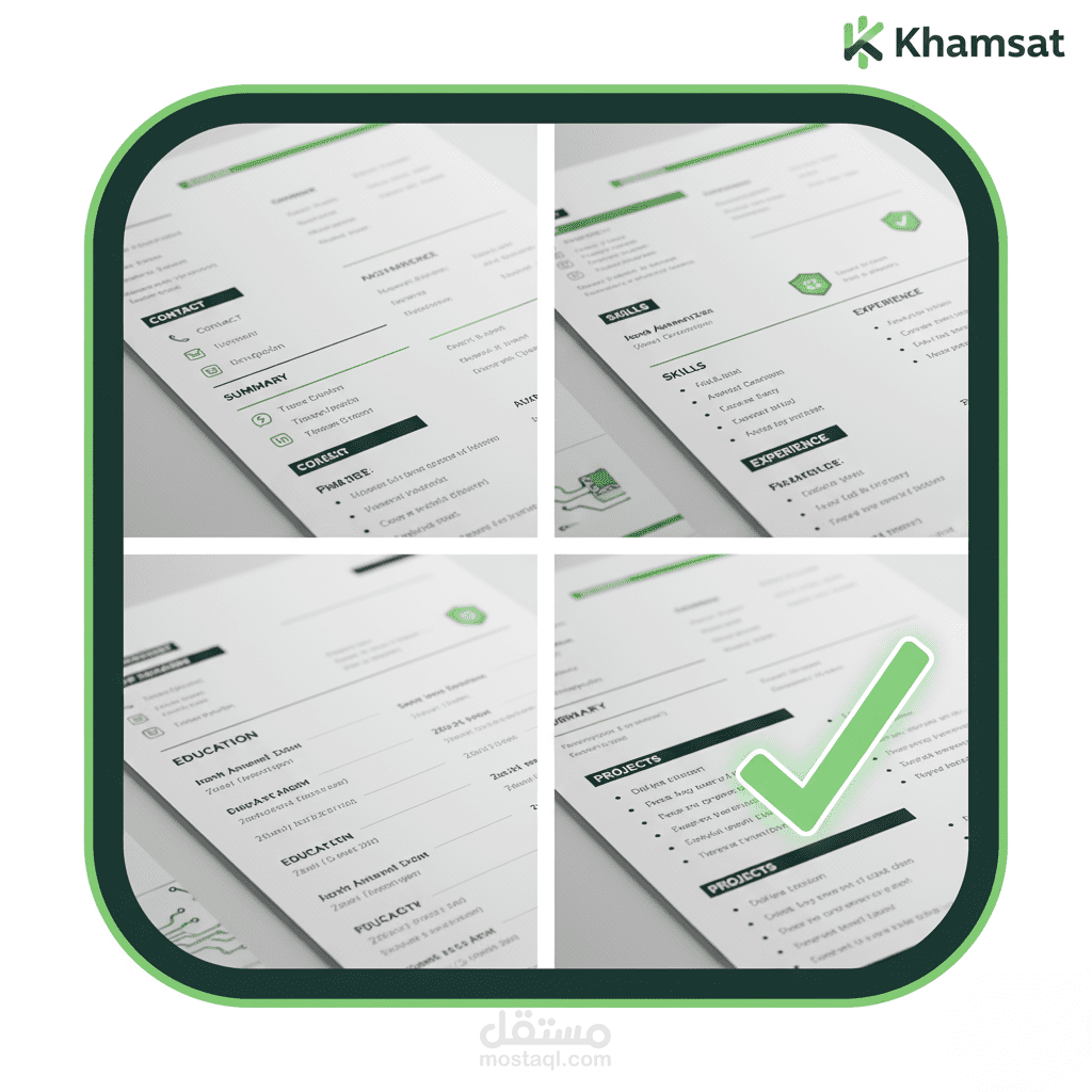 كتابة وتصميم سيرة ذاتية احترافية CV (متوافقة 100% مع نظام ATS)