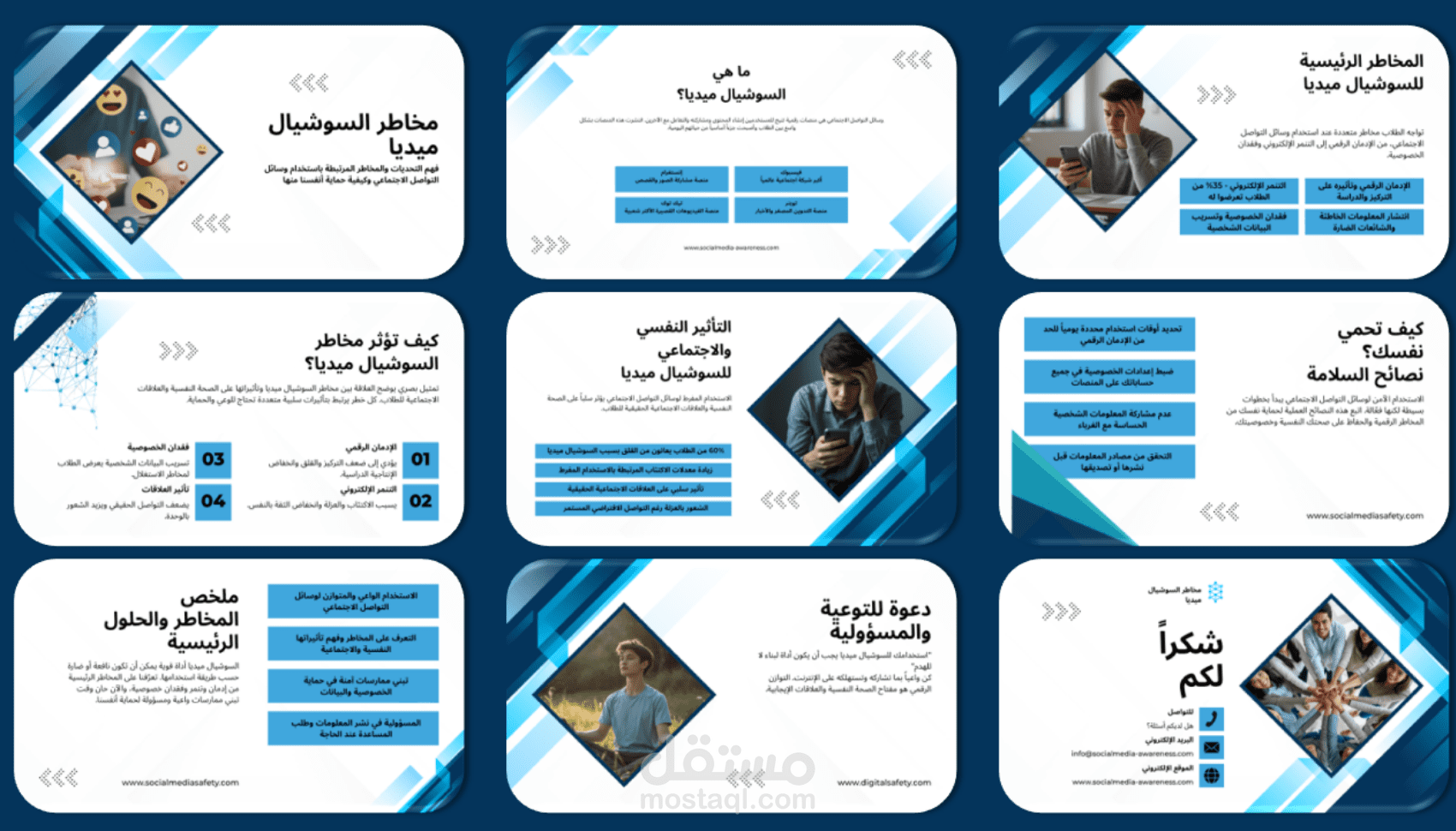 تصميم عرض تقديمي احترافي (PowerPoint / Canva)