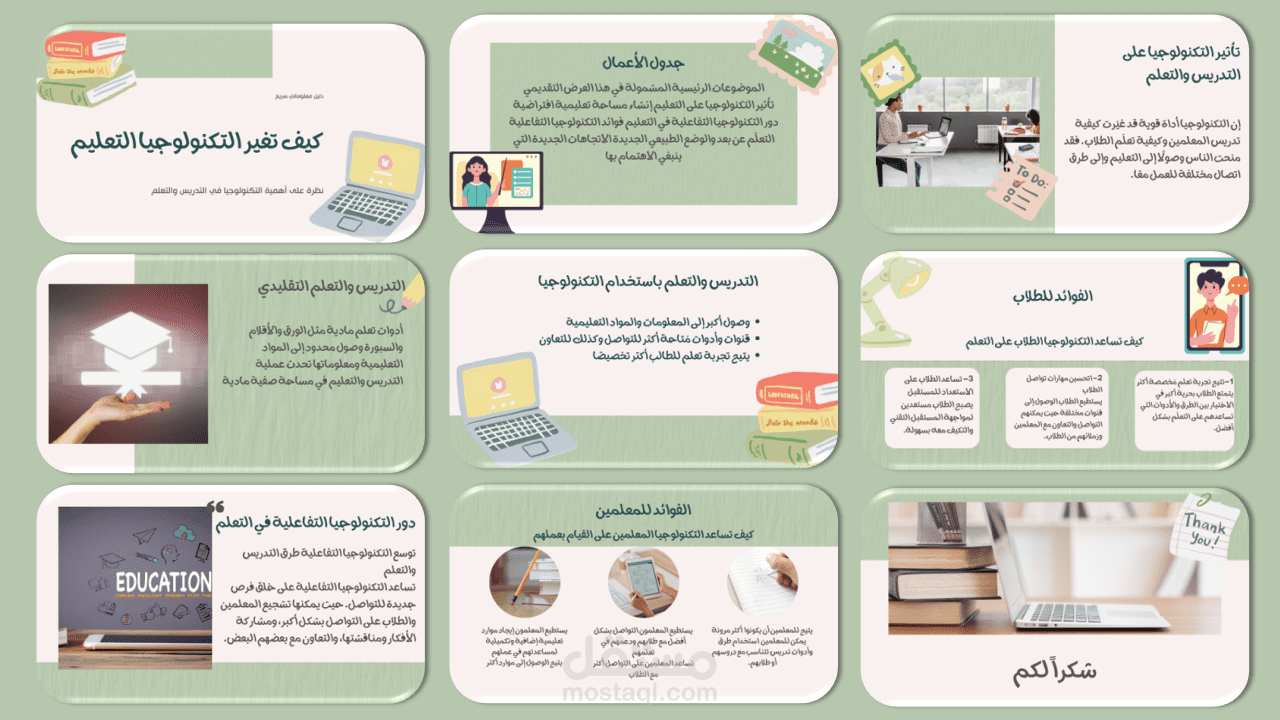 عرض تقديمي متحرك بعنوان كيف تغير التكنولوجيا التعليم