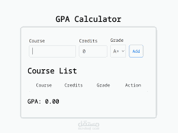 GPA Calculator Web Application