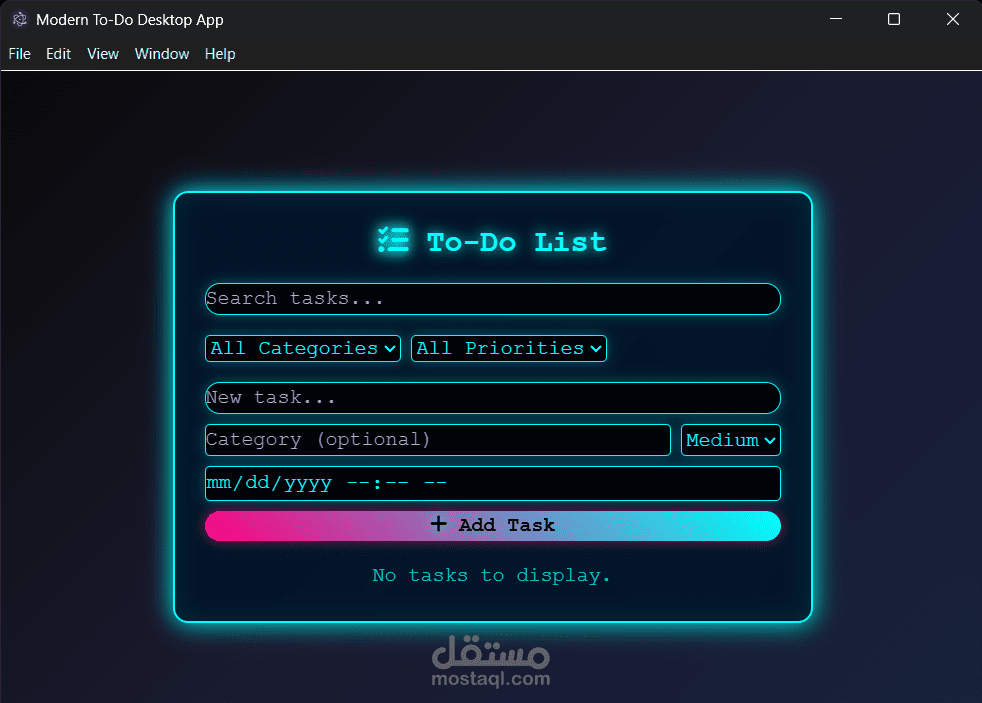 تطبيق مصغر لإدارة مهام (To-Do App) بالـ JavaScript