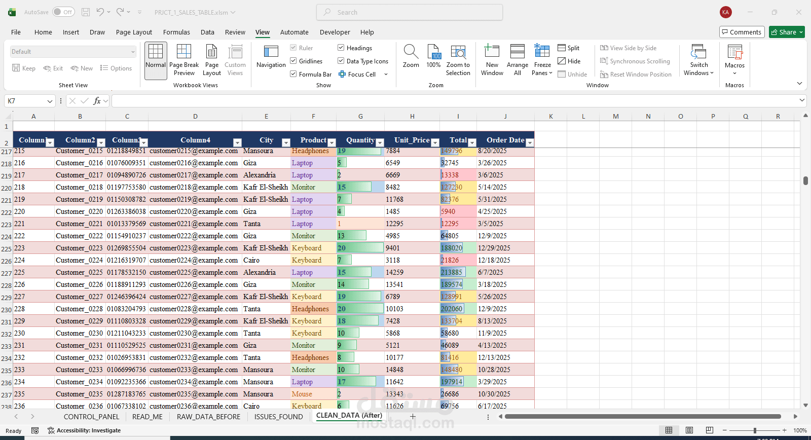 Data formatting and data entry