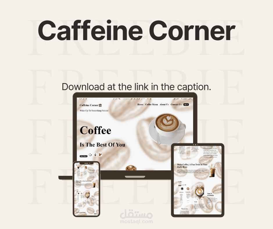 Landing Page احترافية لكافيه باستخدام HTML و CSS