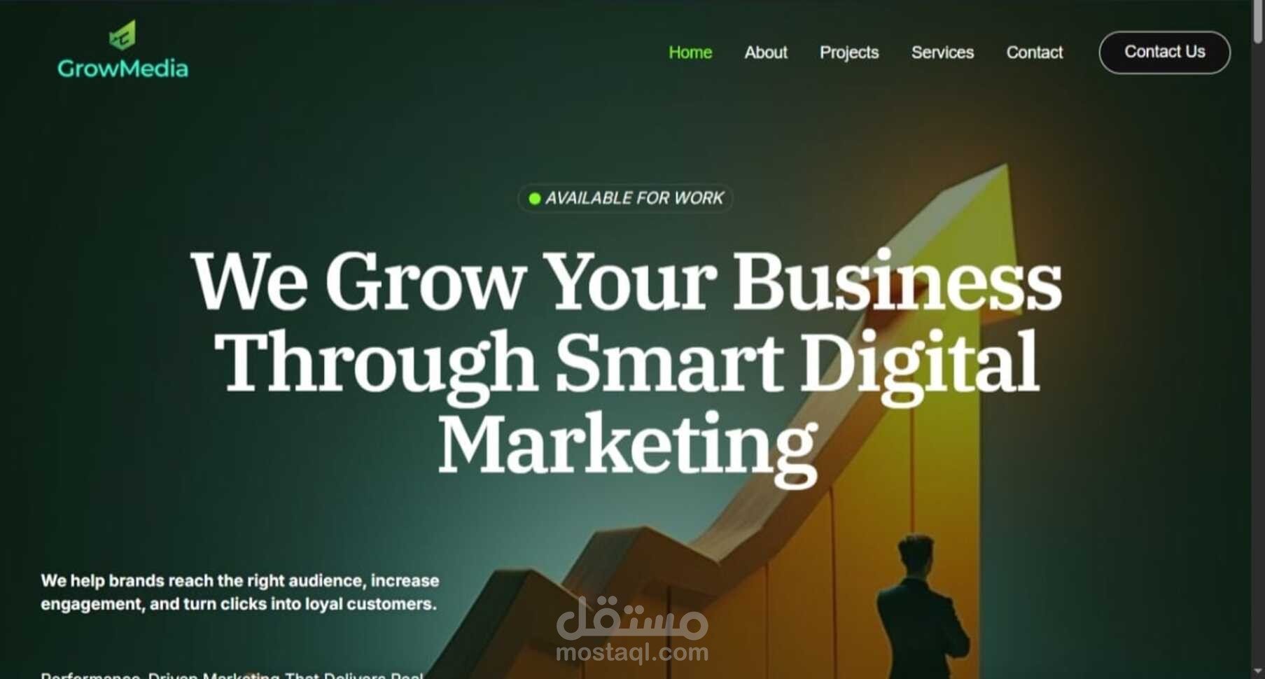 تصميم وبناء بورتفوليو ووردبريس احترافي لمقدم خدمات.