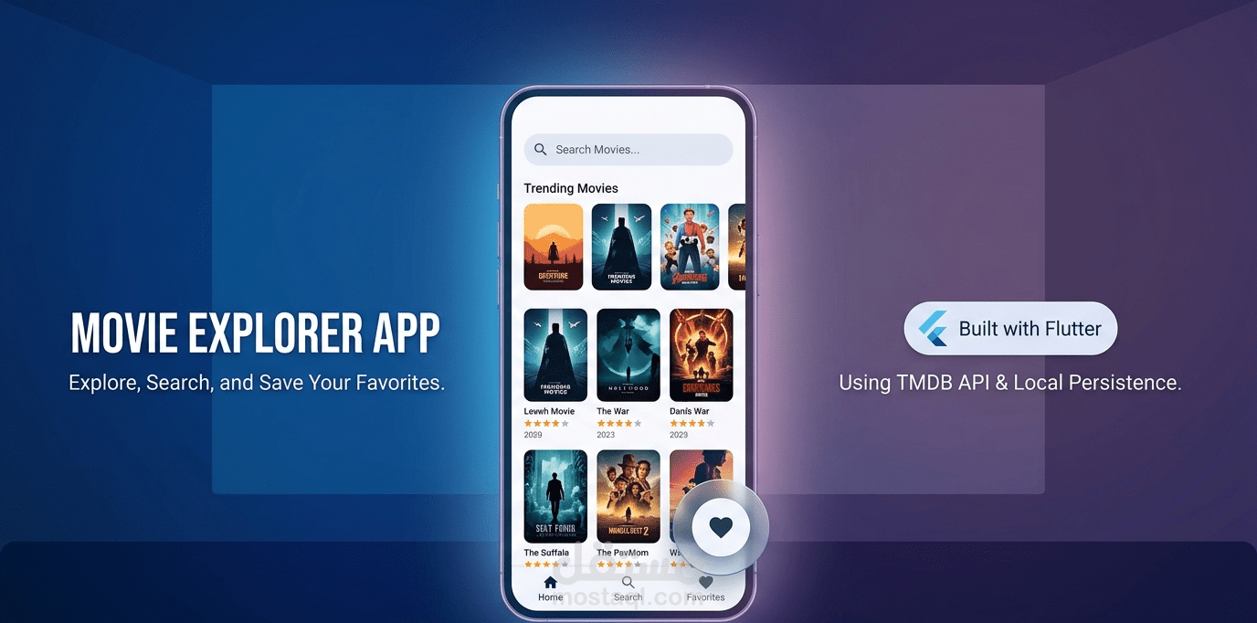 تطبيق "Movie Explorer" متكامل لمتصفحي الأفلام باستخدام Flutter و TMDB API