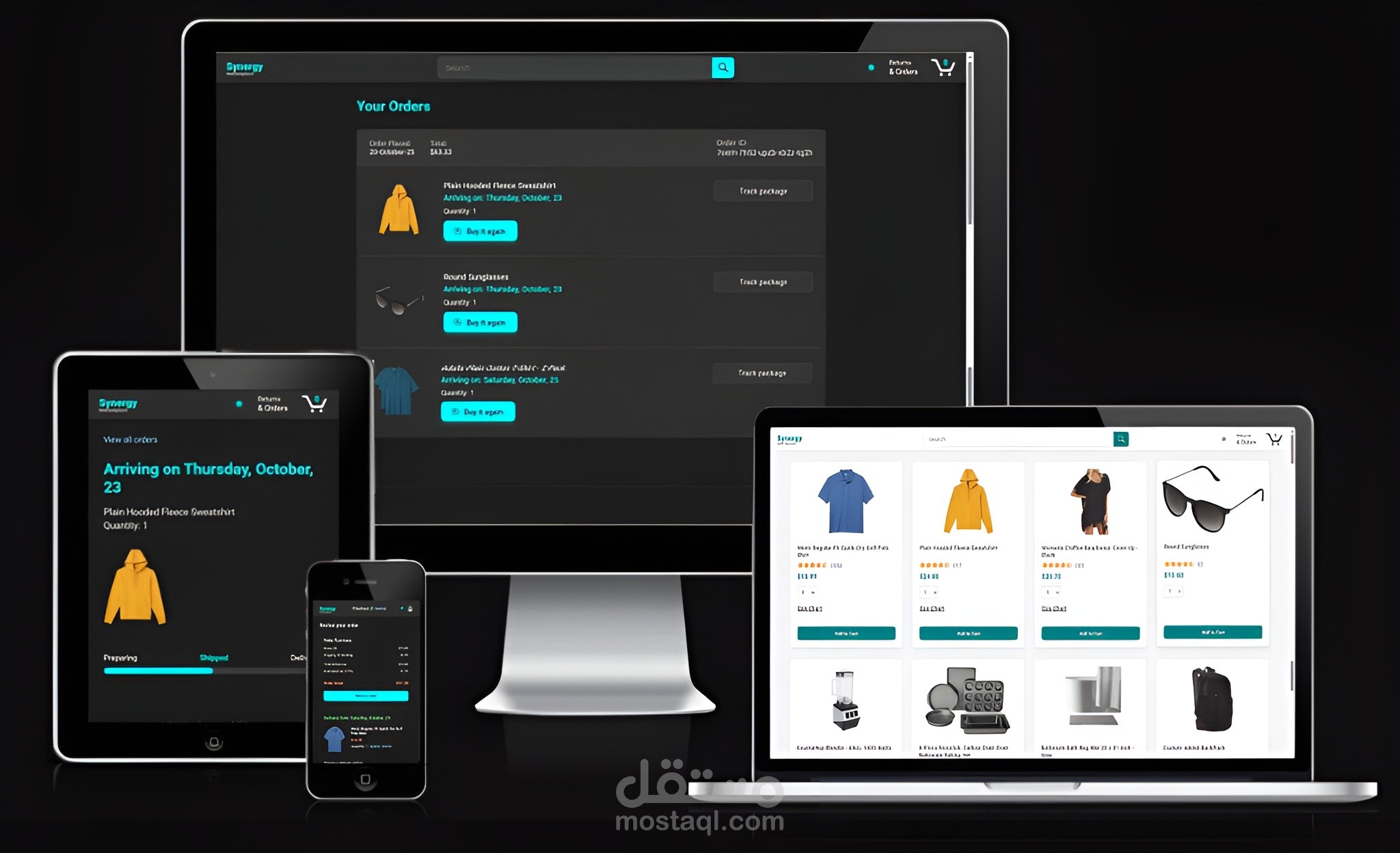 ️ Synergy Marketplace – واجهة متجر إلكتروني تفاعلية متكاملة