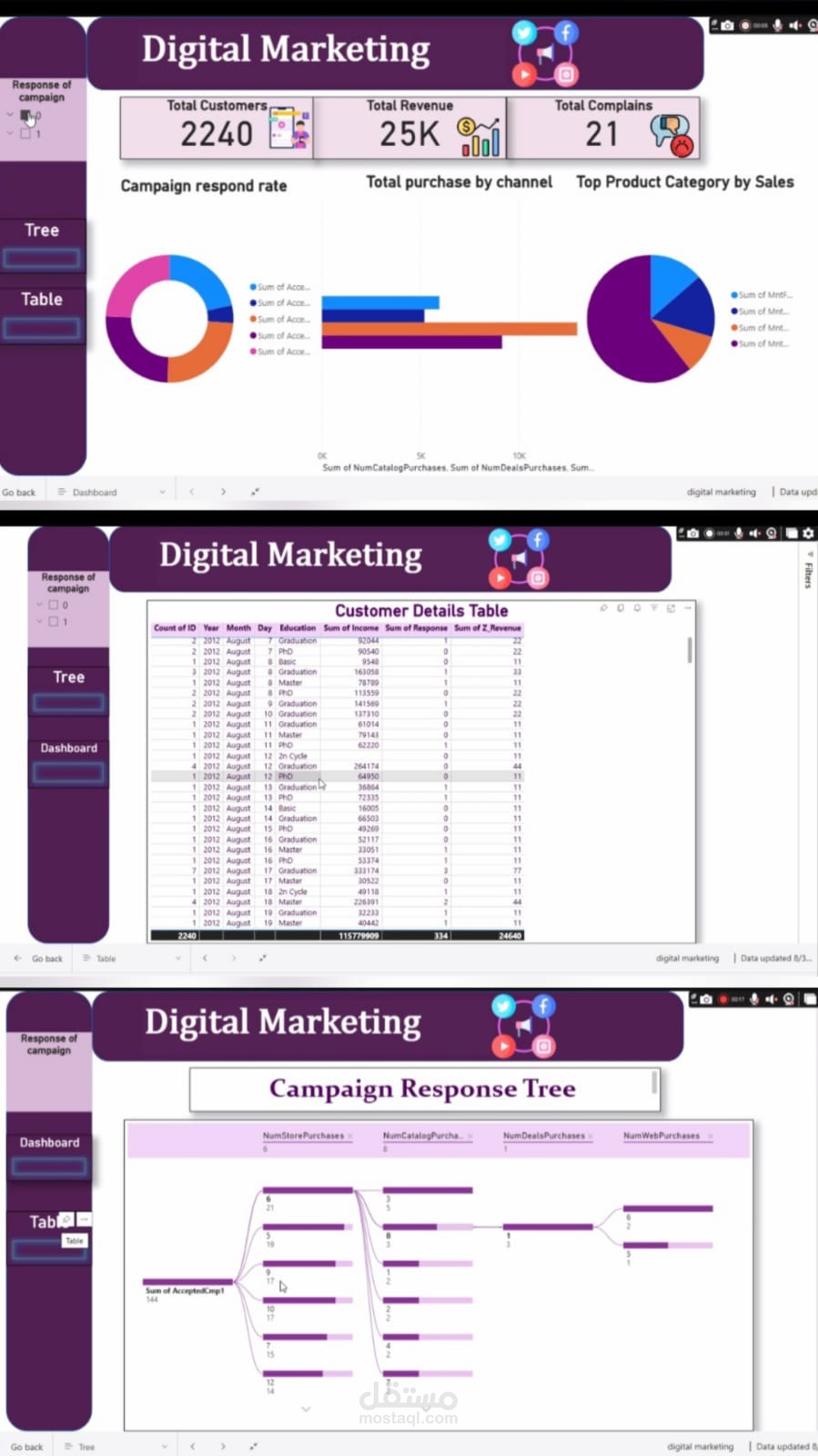 تحليل التسويق الرقمي لاحدي الشركات