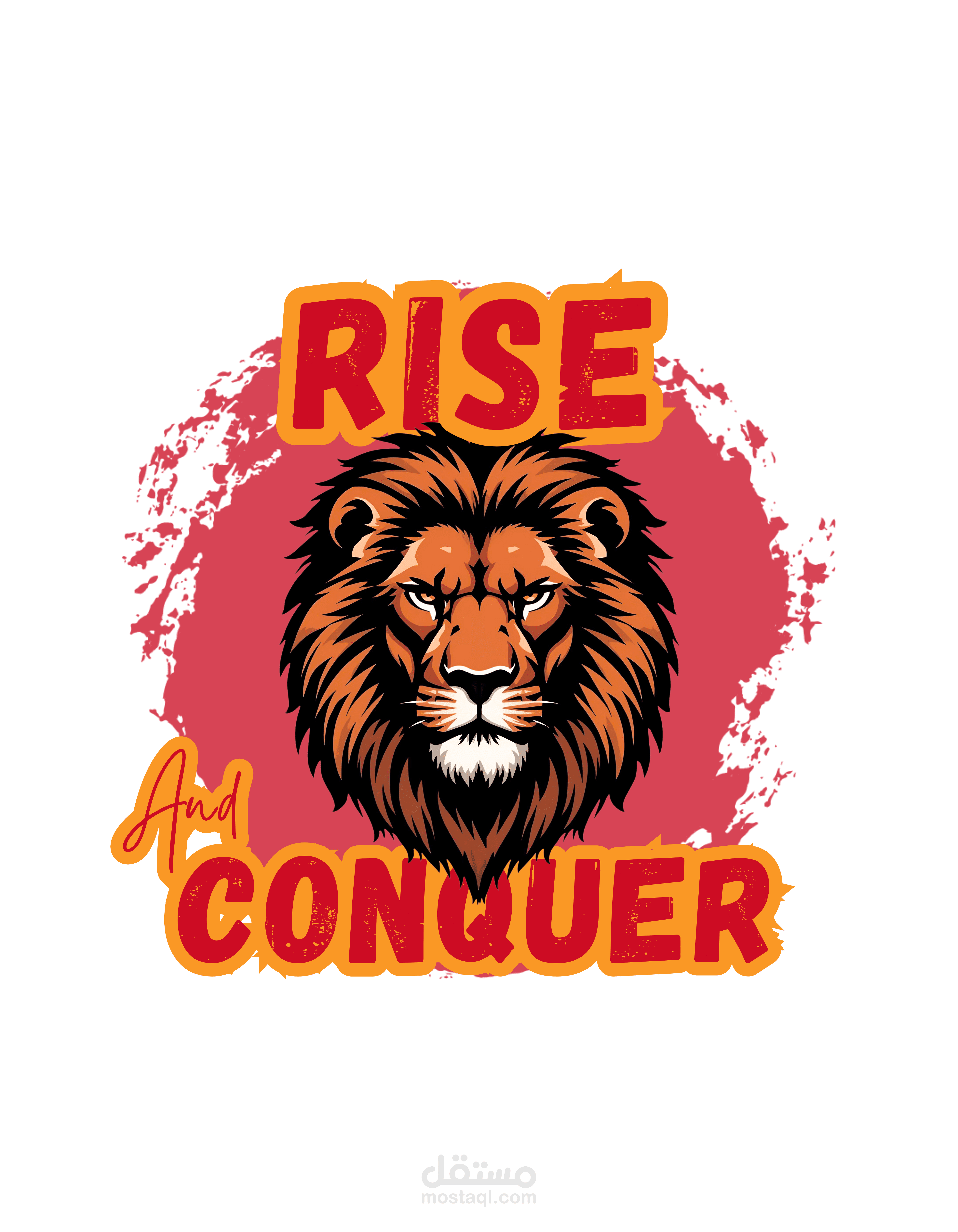 تصميم تيشرت مميز RISE AND CONQUER