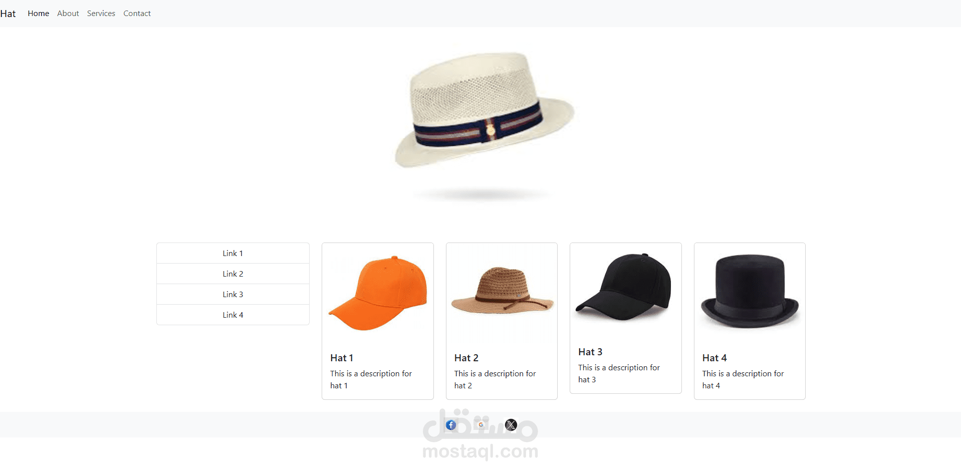 Responsive Hat Showcase