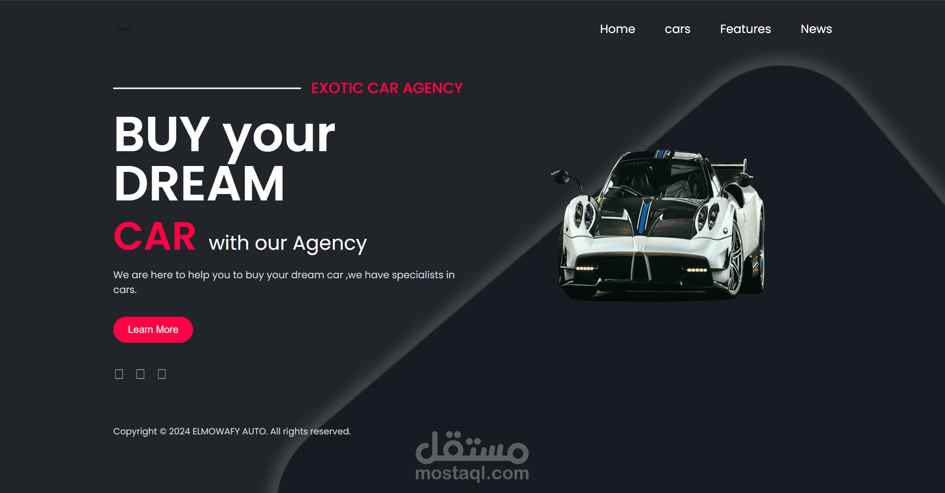 تصميم Landing Page بسيطة وجذابة بـ HTML, CSS,