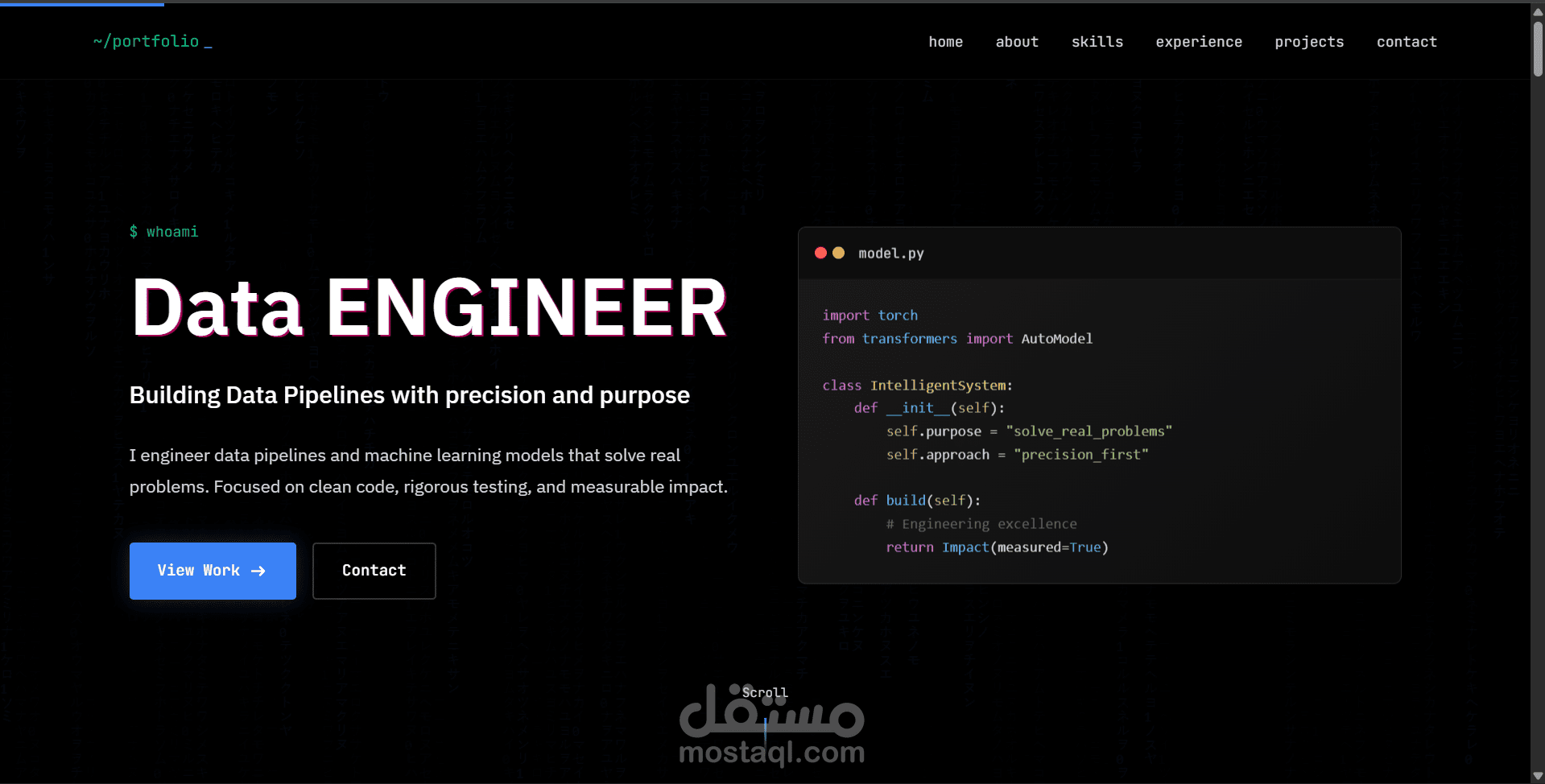 معرض اعمال شخصي portfolio