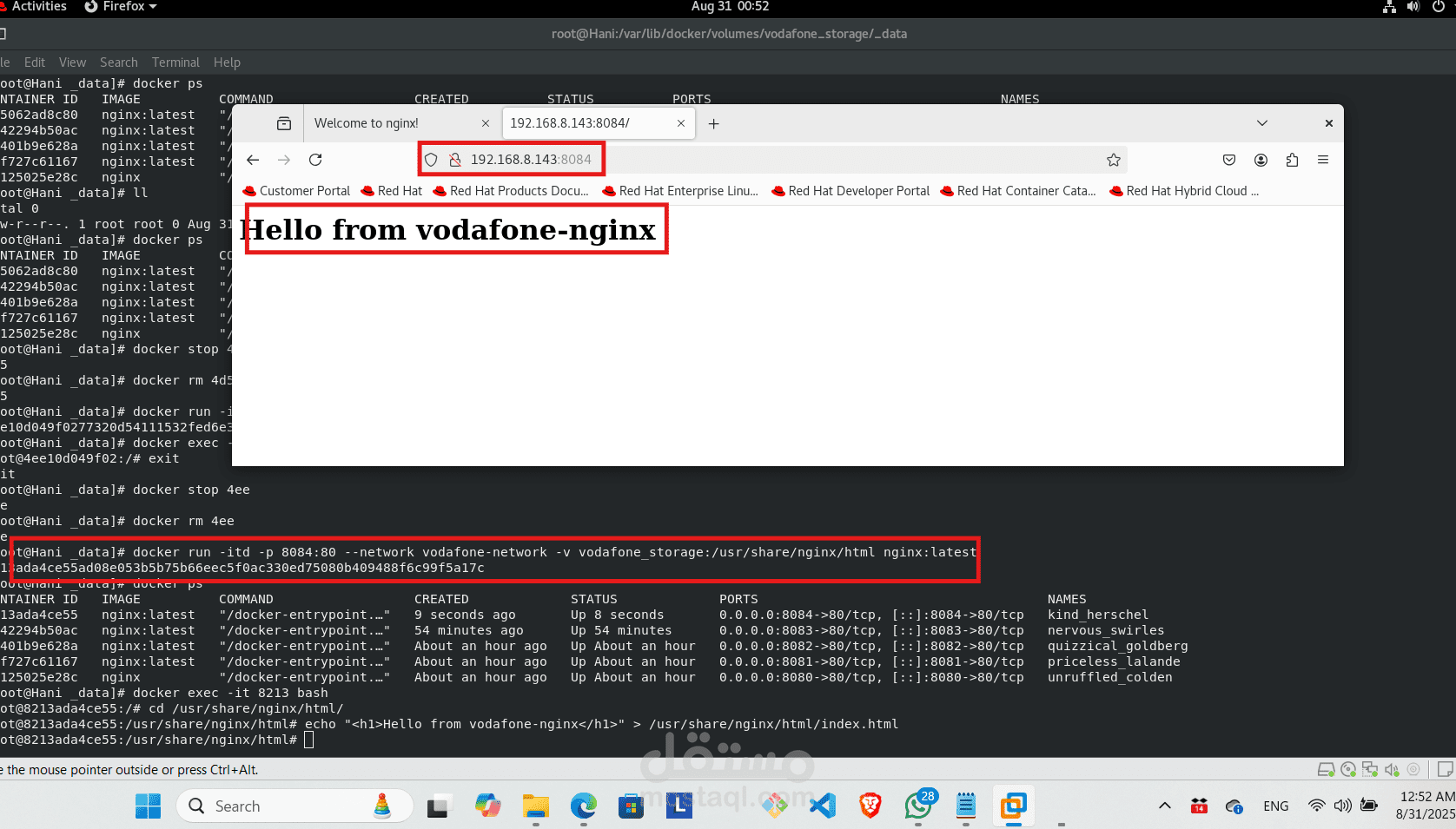 nginx on docker