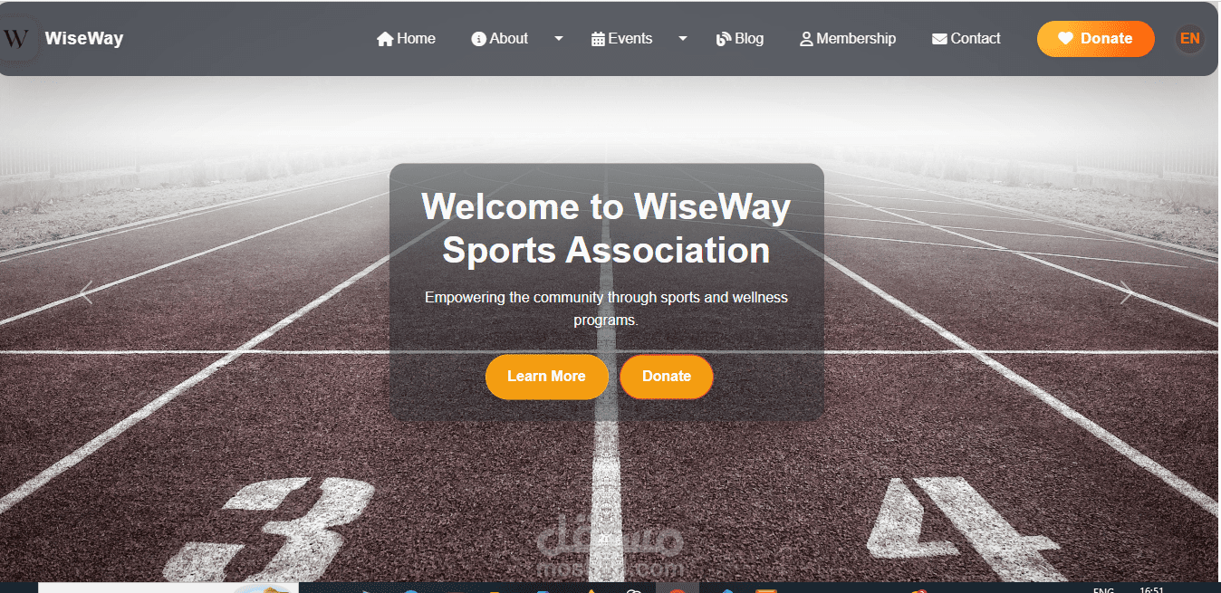 موقع إلكتروني لجمعية – متعدد الصفحات ومربوط بقاعدة بيانات