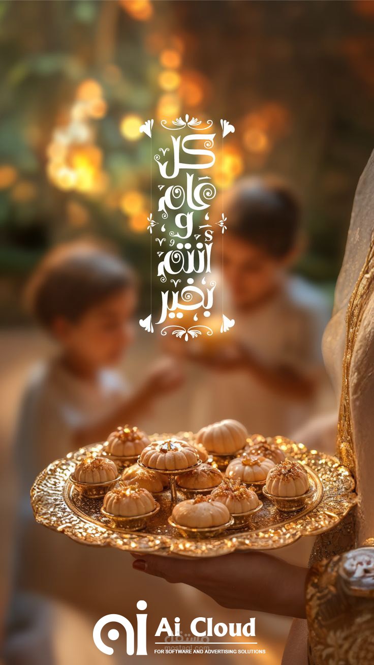 تصميم بوستر إعلاني بمناسبة عيد الفطر المبارك لصالح شركة Ai Cloud