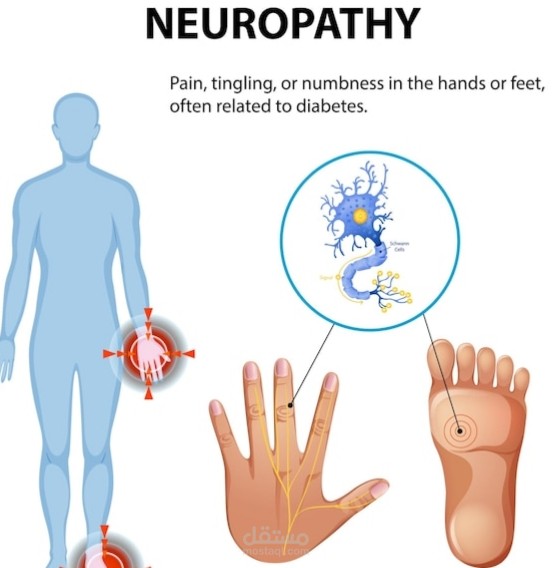 الاعتلال العصبي السكري: الأسباب، الأعراض، والعلاج