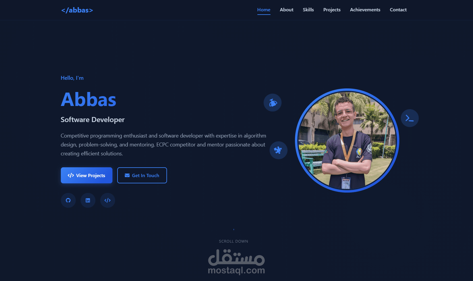 Modern Web Developer Portfolio – Projects & Skills Showcase