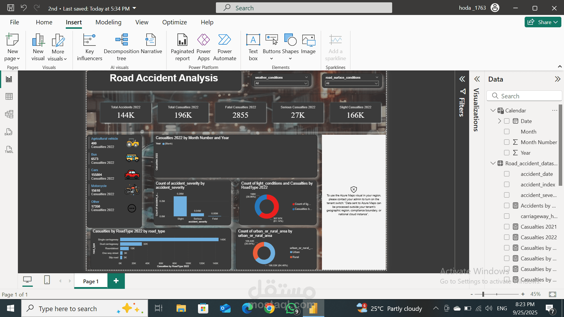تحليل حوادث الطرق – Road Accident Analysis