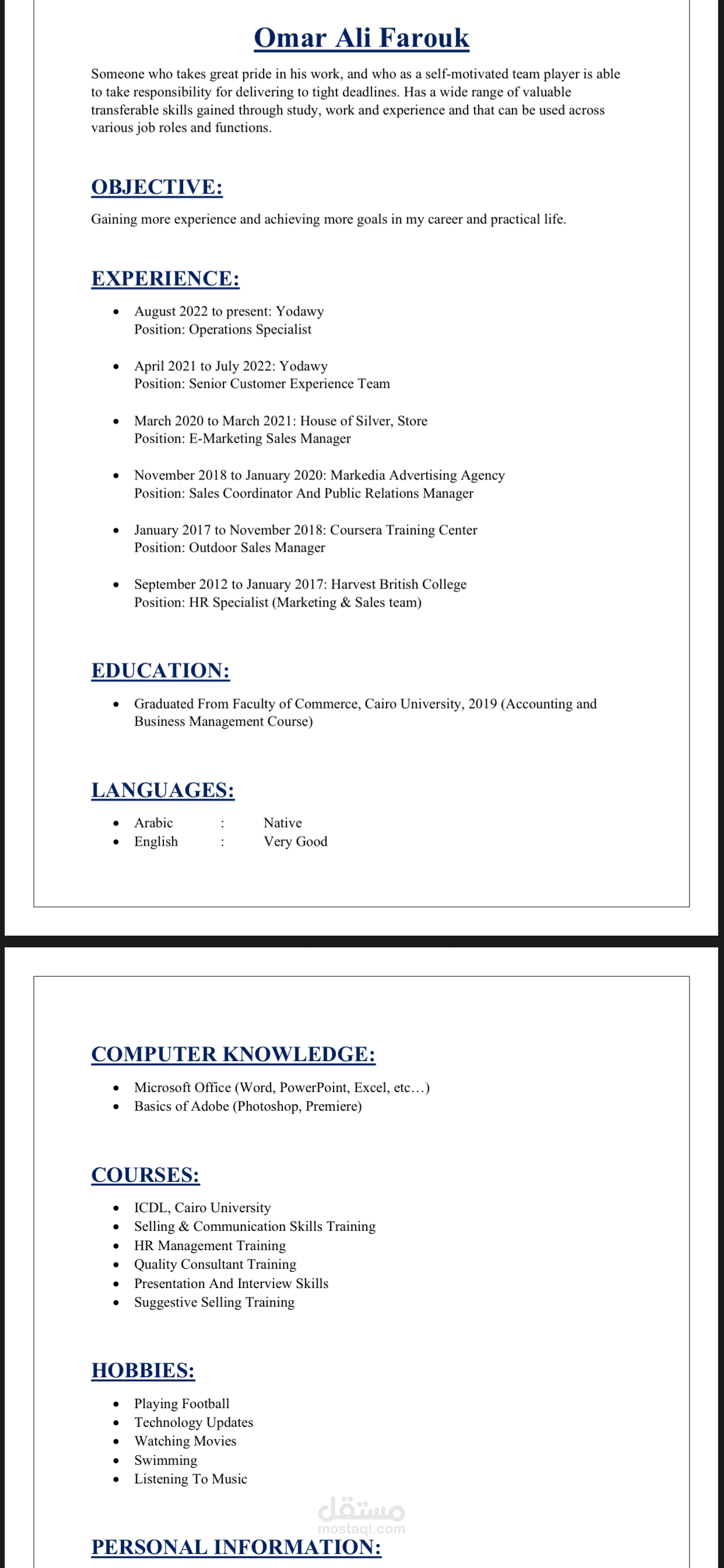 Create CV