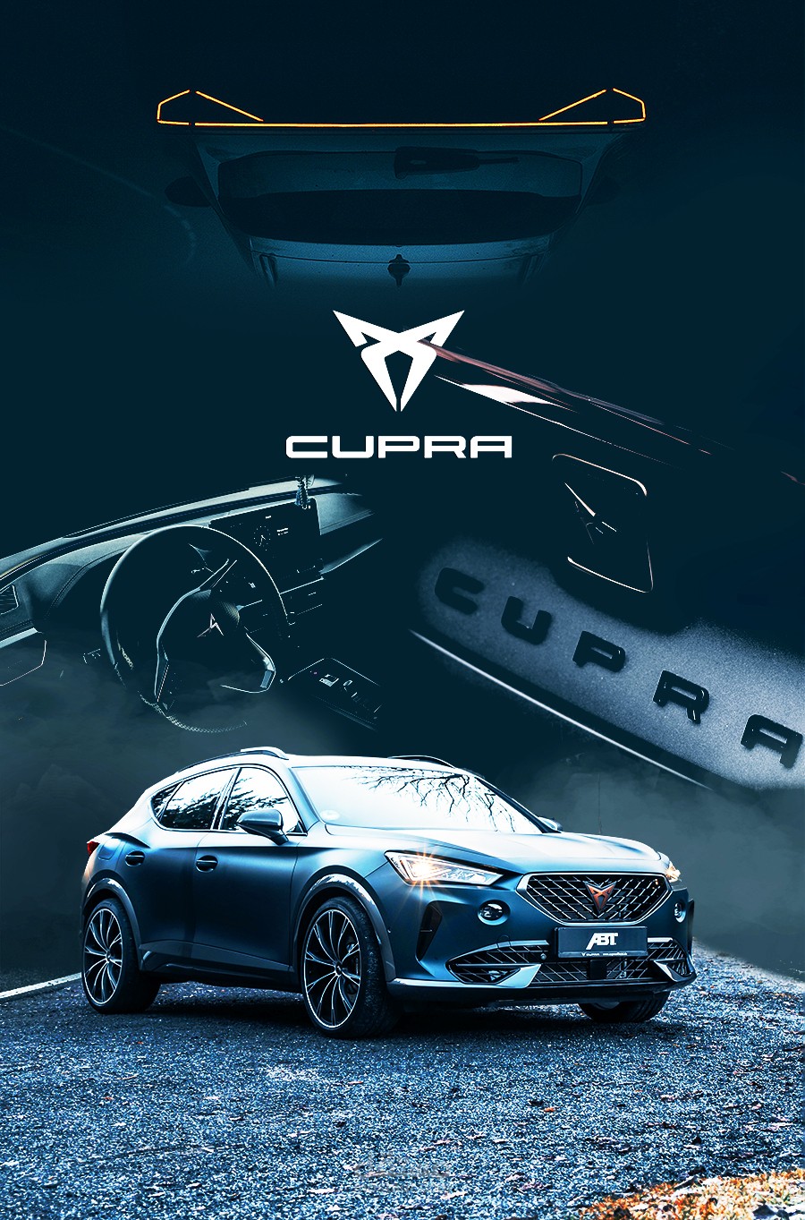 تصميم صورة اعلانية لاحدي السيارات لعرضها بأحد المعارض