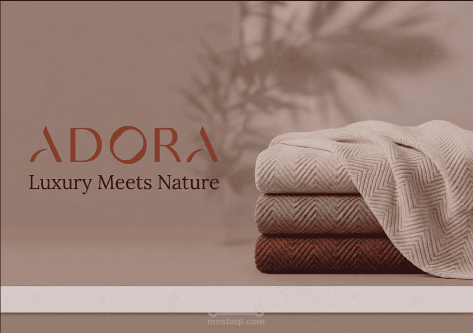ADORA- حيث تلتقي الفخامة بالطبيعة — الهوية البصرية