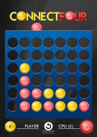لعبة Connect Four مع ذكاء صناعي تفاعلي (Minimax + Alpha-Beta + Heuristics) (Interactive Connect Four with Minimax, Alpha-Beta & Heuristics)