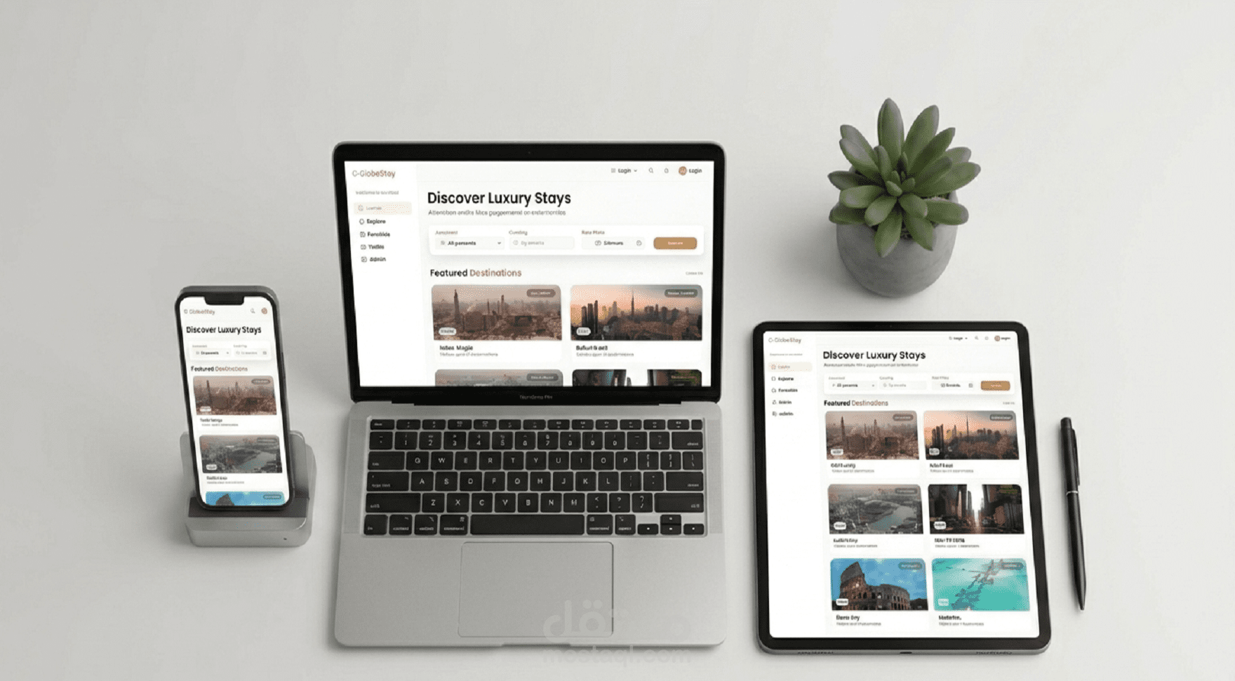 GlobeStay | منصة حجز فنادق فاخرة متكاملة (React, Node.js, TypeScript)