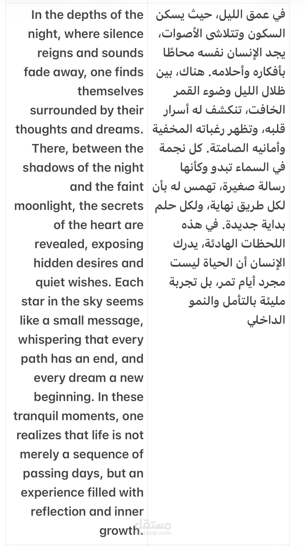 ترجمة نص أدبي