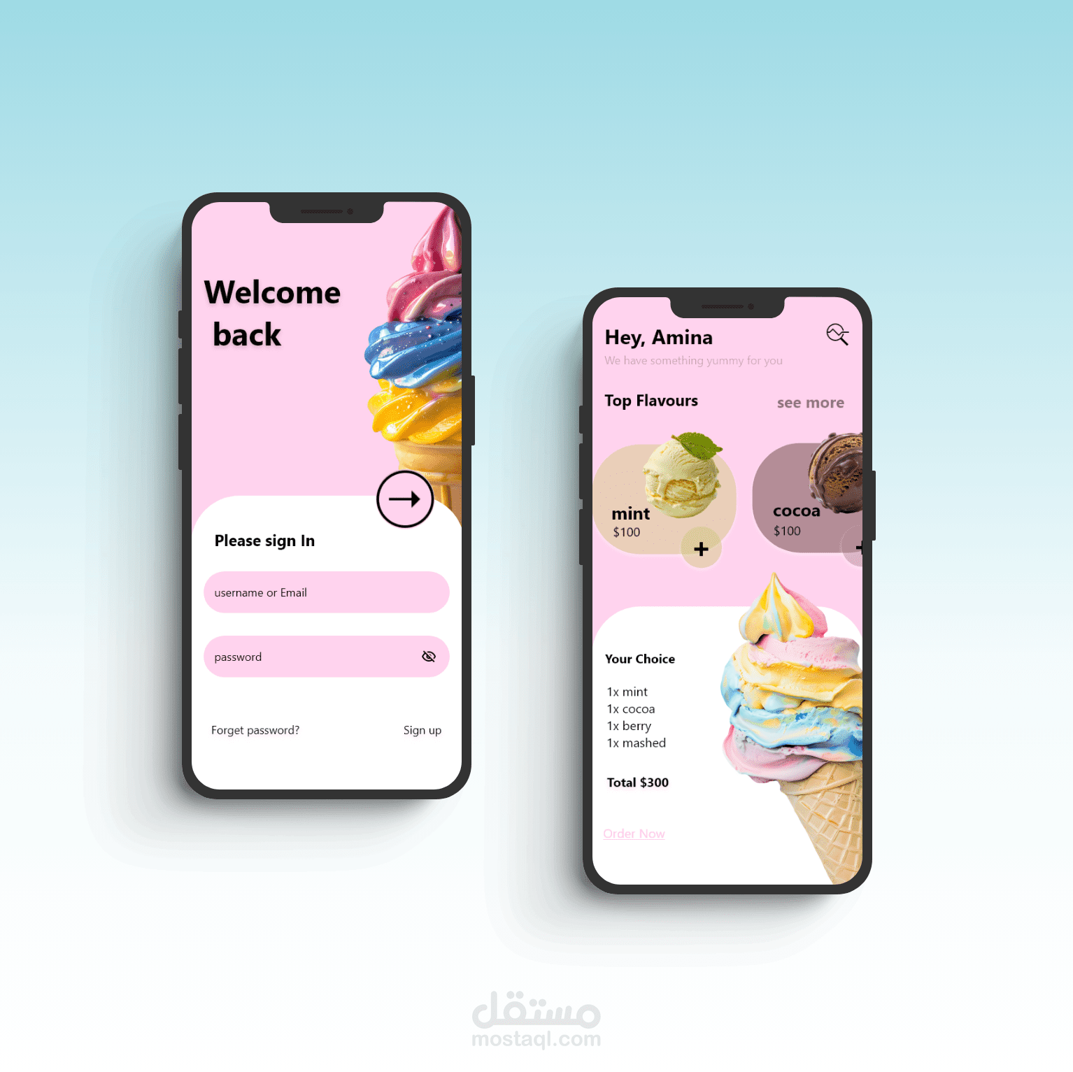 تطبيق "Scoops" لطلب الآيس كريم