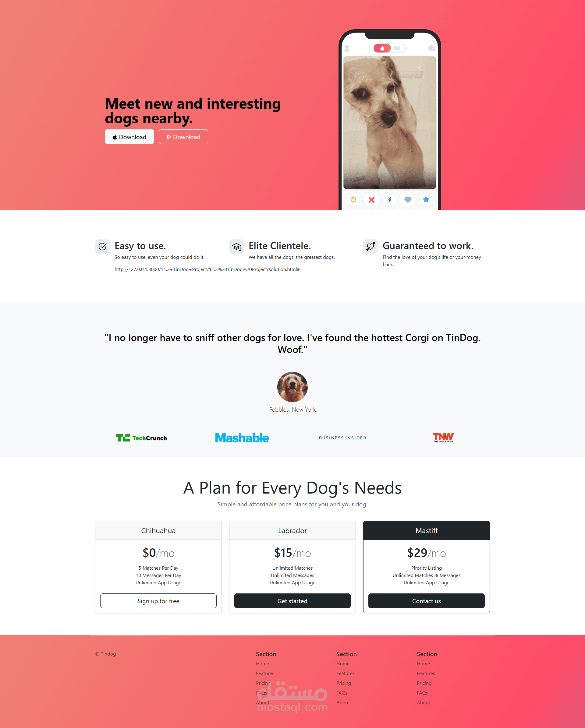 موقع ويب متجاوب مع الأجهزة المحمولة باستخدام Bootstrap