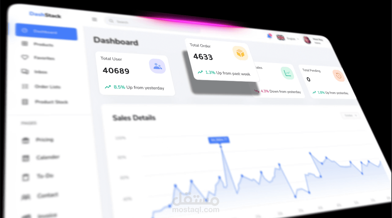 تحريك احترافي ل Dash Board علي After effects