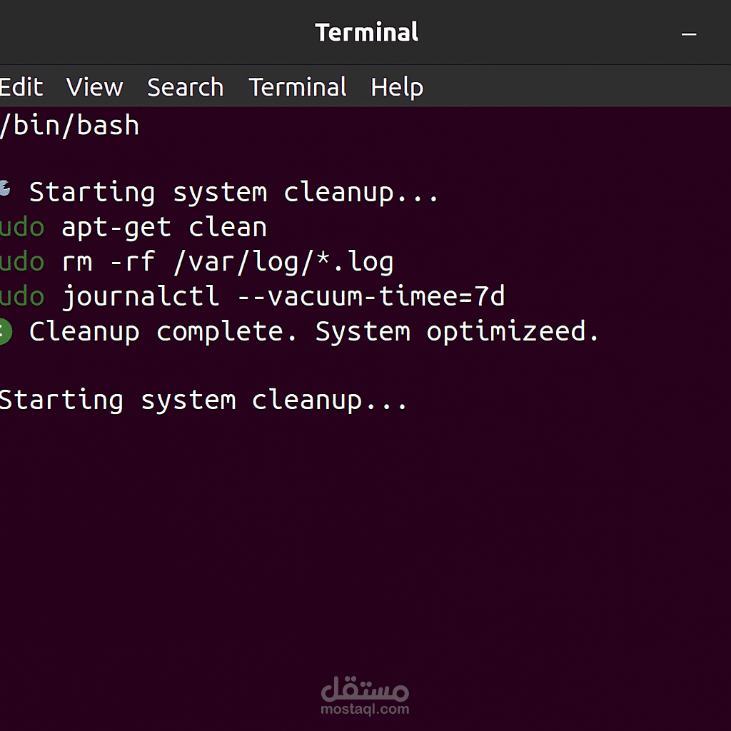 System Optimization Script – Bash Automation