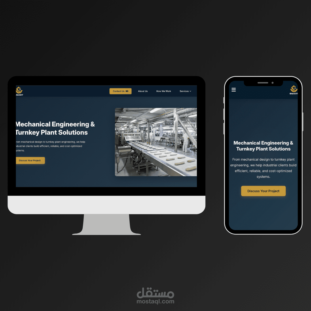 تطوير موقع Smart Engineering Consultancy بنظام إدارة محتوى ديناميكي (JSON-Based)
