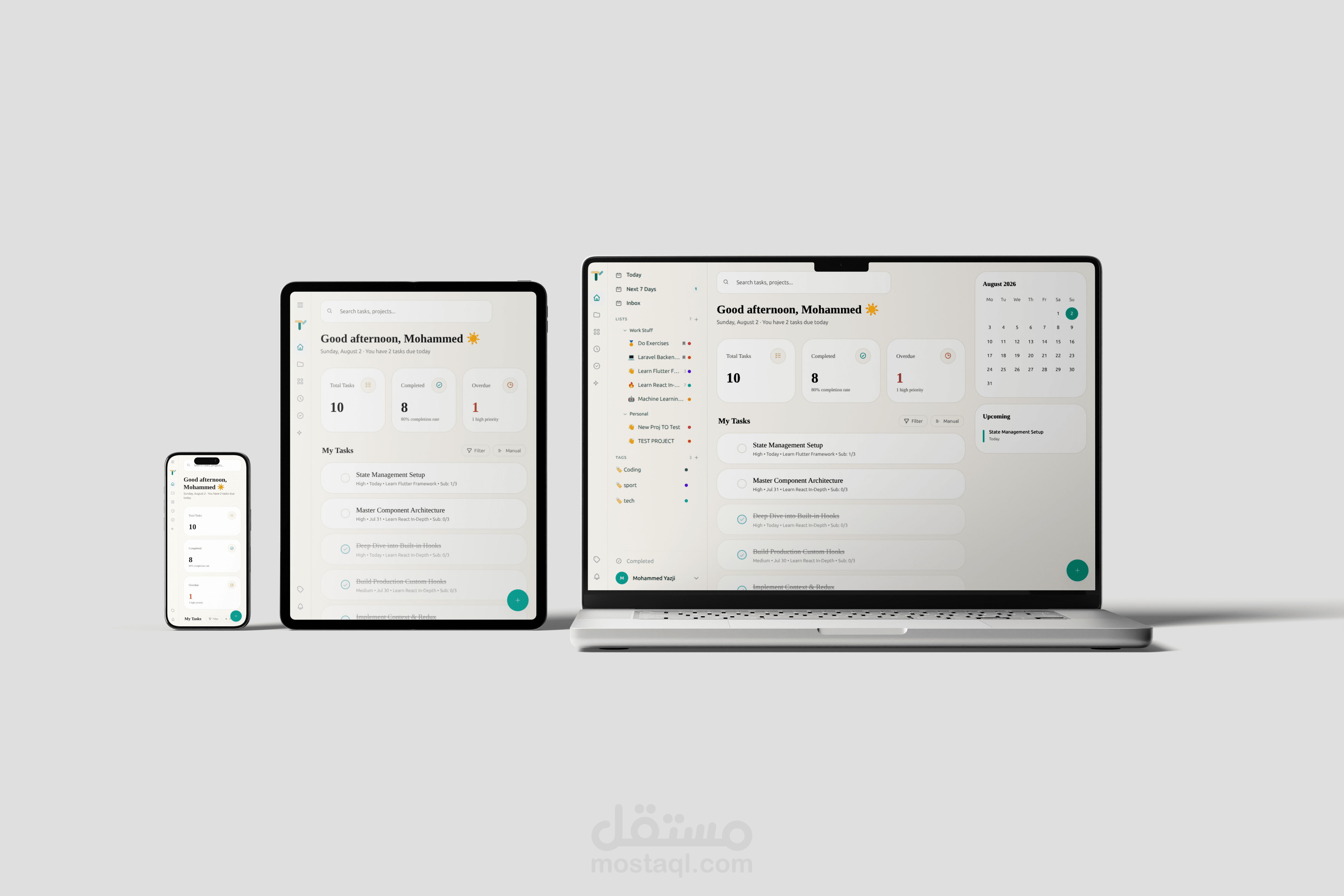 تطبيق إدارة المهام والإنتاجية الذكي - Taskate