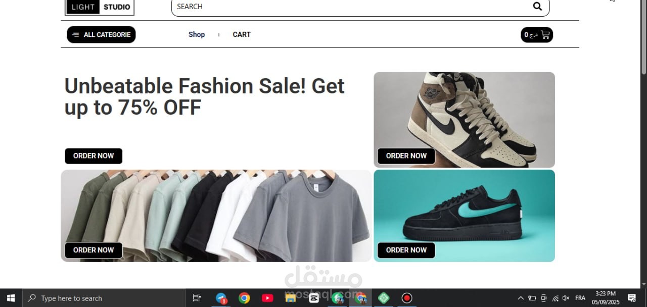 إنشاء متجر إلكتروني إحترافي خاص ببيع الملابس و الأحذية