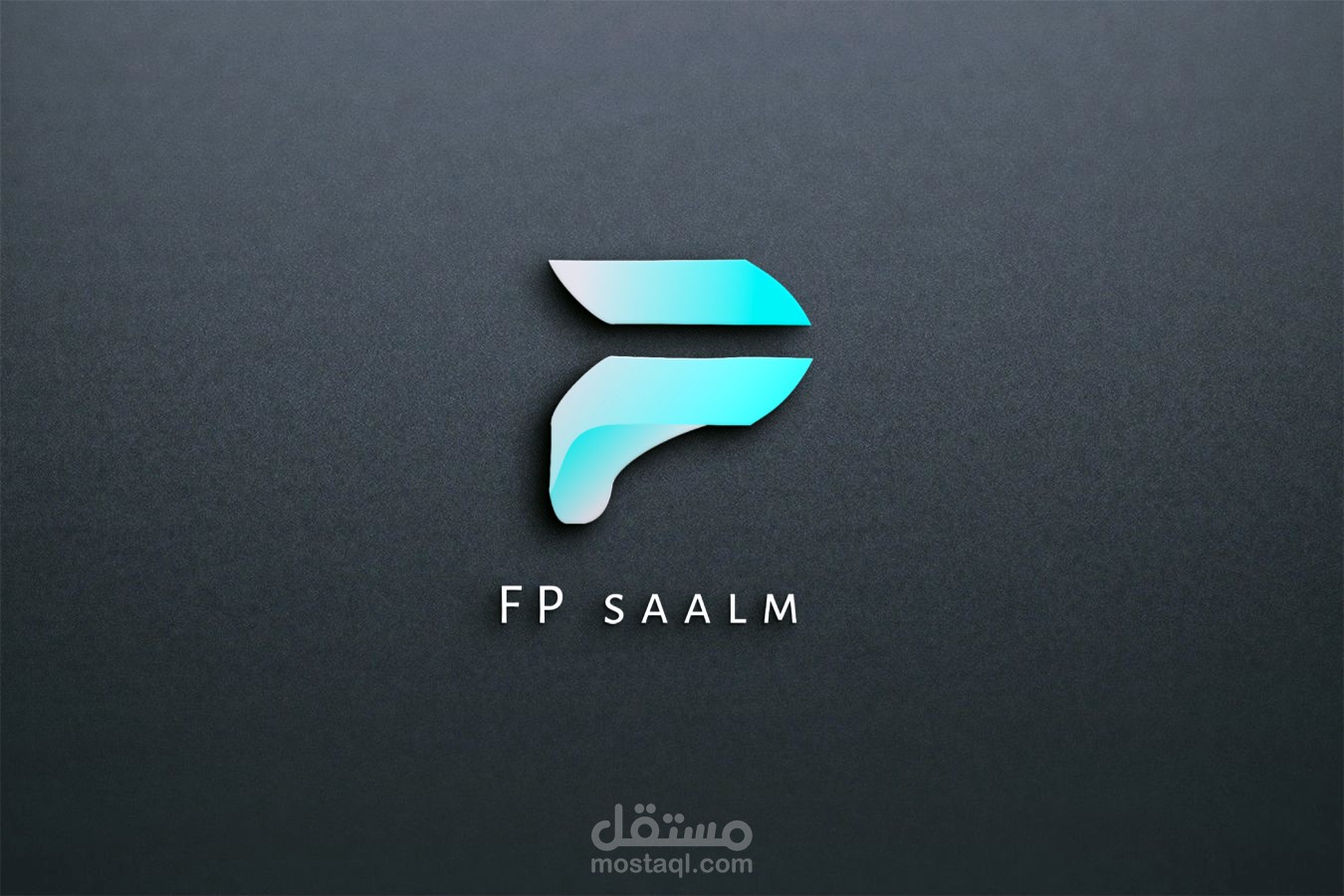 : تصميم شعار 3D بتقنية Gradient - شعار شركة FP SAALM