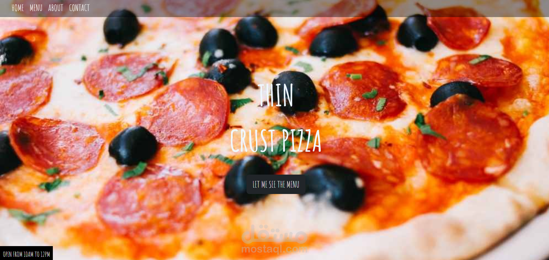 Pizza House Landing Page
